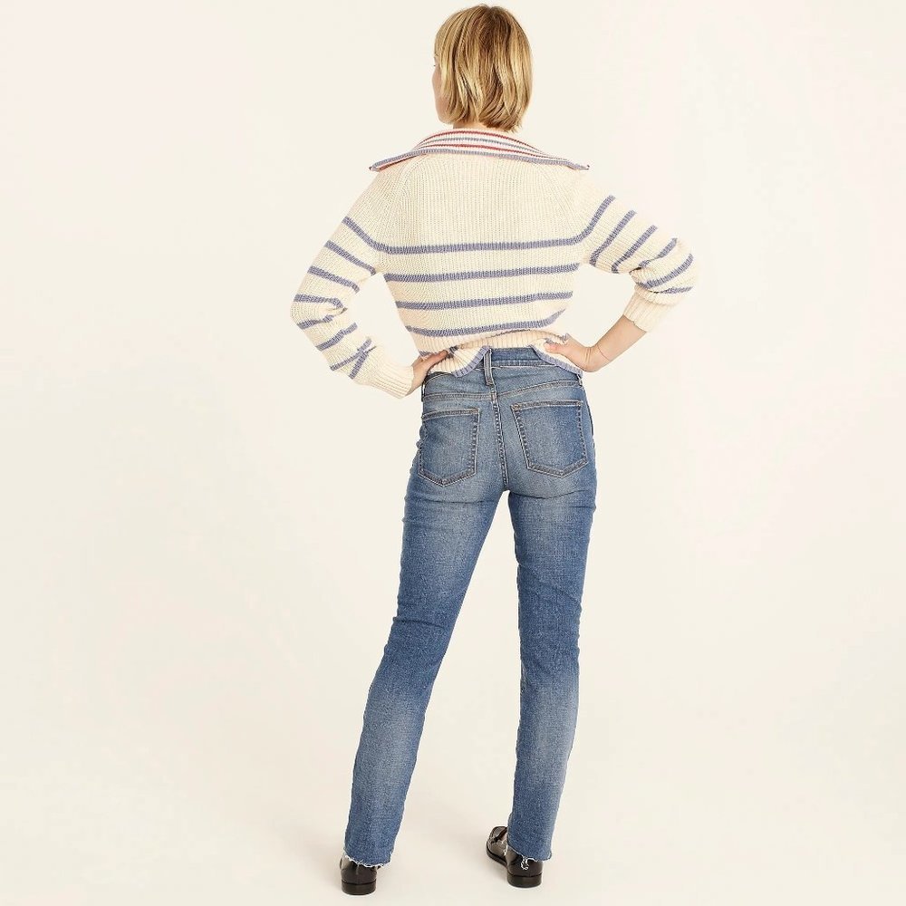 J CREW 9" Mid-Rise Vintage Slim Straight Jeans #BD358 Size 29 NWT - Picture 2 of 9